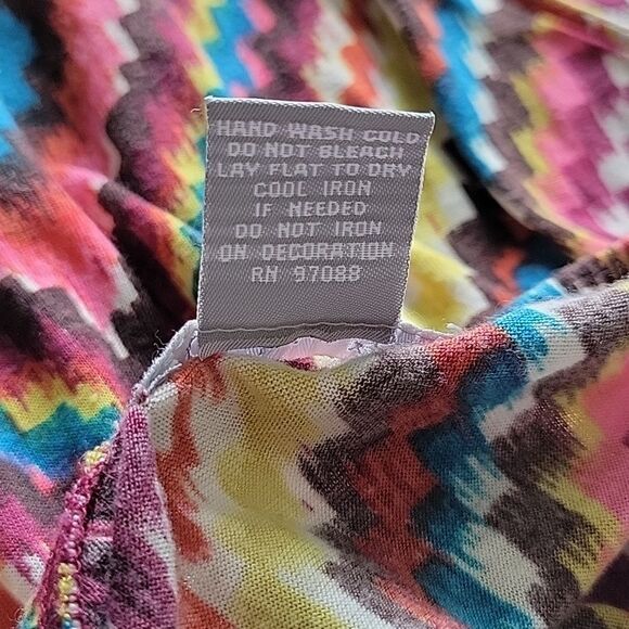 DELIA'S Sleeveless Summer A-line Mini Tube Dress size M Colorful Built-in Bra - Picture 11 of 12